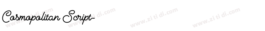 Cosmopolitan Script字体转换